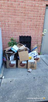 More garbage, just pile up outside in the drive thru area.