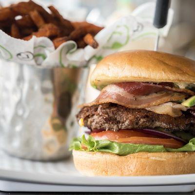 Burger and fries