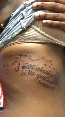 "I want adventure in the great wide somewhere" from Beauty and the Beast done by Krystal. Better than my wildest dreams of it!! In LOVE.