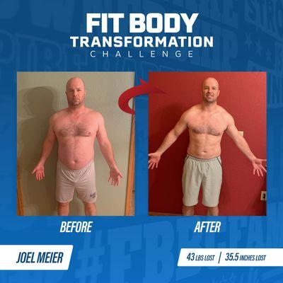 Joel lost 43 lbs. and 35.5 inches in only 8 weeks!