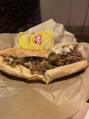 Philly cheesesteaks. Incredible quick service.  Friendly staff. Nice atmosphere. They need more soda options.