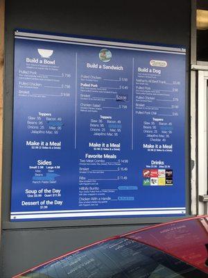 Drive Thru Menu