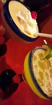 Texas margarita and Banana Cabana