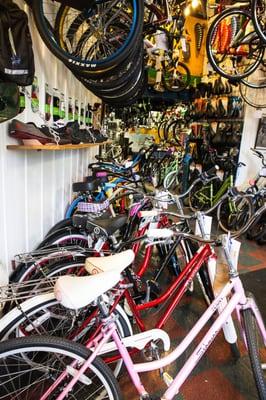 The ubiquitous row of bikes that lead you into the showroom..