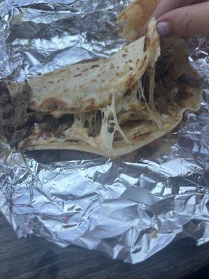 Steak and cheese quesadilla