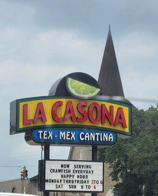 La Casona has crawfish when in season.