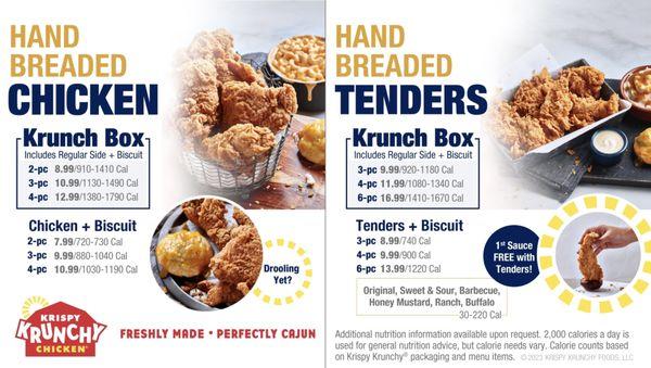 Krispy Krunchy Chicken Menu - now available at Steakfinger House!