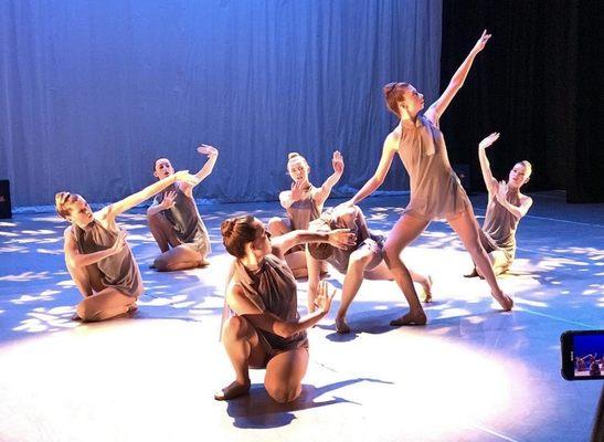 Dancers performing at Martha Graham Center of Contemporary Dance in NYC