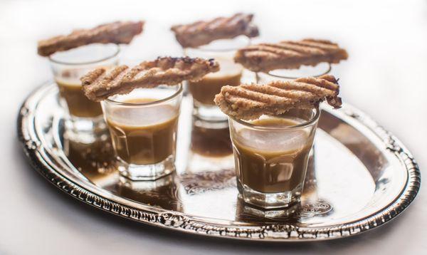 Grilled Cheese Corners with Butternut Squash Soup Shots