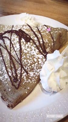 Chocolate and strawberry crêpe