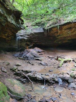 Waterfall at Frankfort Mineral Springs trail