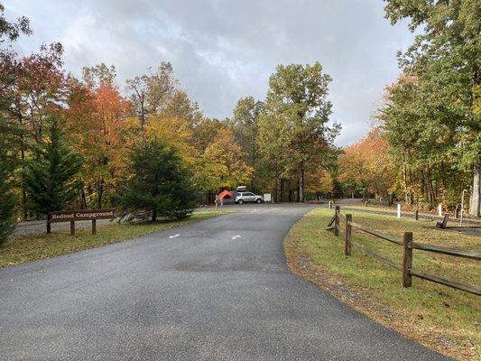 Rosebud Campground on a Monday. This was filled with campers on the weekend.