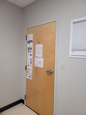 back of exam room door