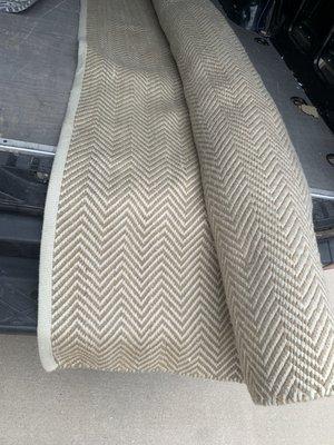 10x14 double sided rug tan zig zag