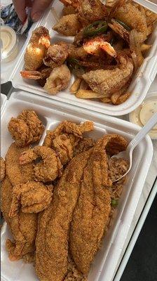 Fried catfish & fried shrimp