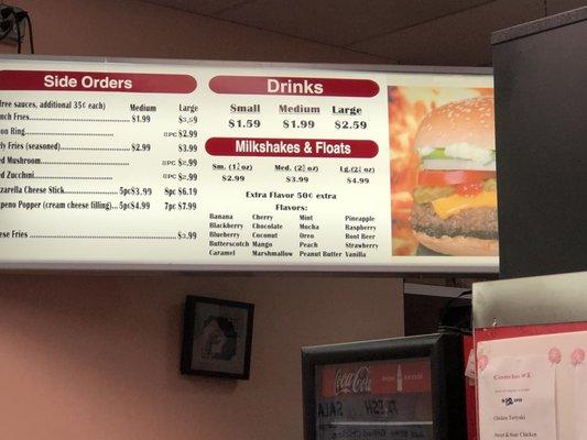 Walk-in menu