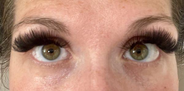 Lashes done my Cynthia at Honey Bee Lash Studio