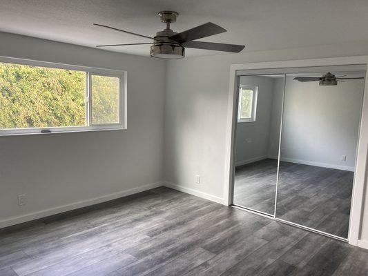 Complete Bedroom Remodel with LVP flooring