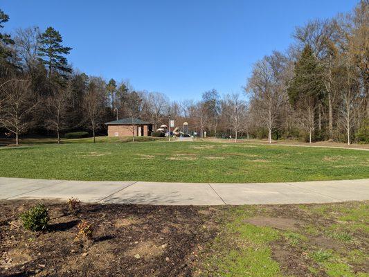 Playground and lawn area at Mickey JW McGee Park