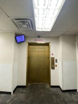 Gold Schindler HT 330A elevator, CVS Pharmacy Peachtree Center