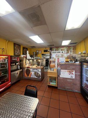 Inside the taco store