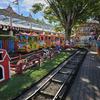 One of the small kiddie rides.