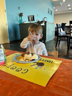 Preschool Thanksgiving party.