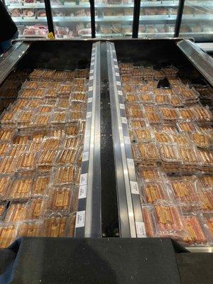 Bratwurst case! Perhaps two-dozen varieties.