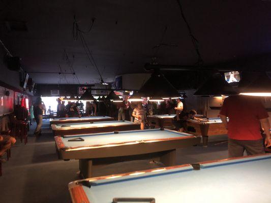 Lots of pool tables.