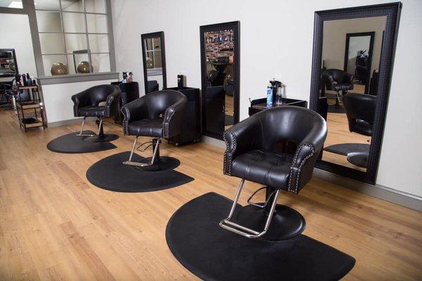 Epix Hair Studio's stylist chairs