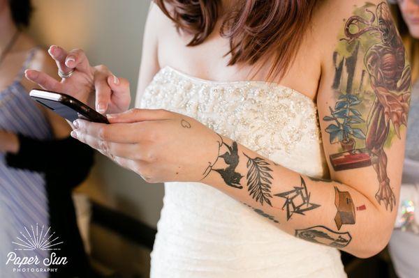 I debuted my tatted arm on my wedding day :)