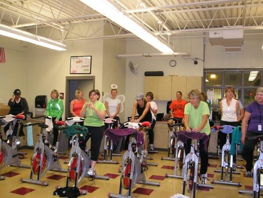 Cycling classes meet through out the day at your conveneience