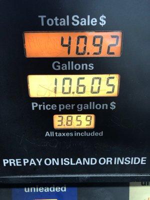 $3.85 a gallon !