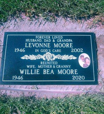 New headstone