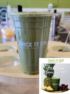 National GREEN JUICE Day on 1/26/23 - The GREENTOX Smoothie Drink