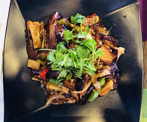 Stir fry eggplants