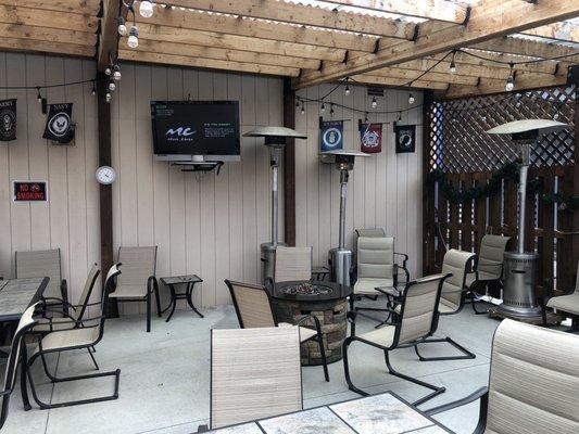 Outdoor beer garden