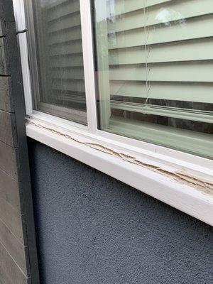 Defective window trim/blocking