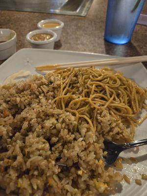 Fried rice and yaki soba so good