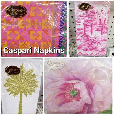 Caspari napkins at a hardware store; that's class!