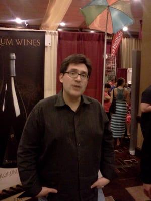 Winemaker David Rossi.Very passionate about his wine Fulcrum.