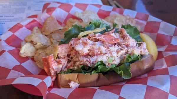 Lobster roll. Very tasty with a large amount of lobster.