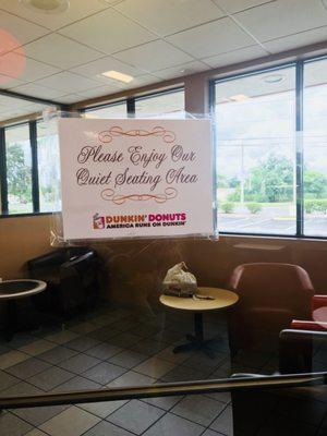 A quiet room at Dunkin Donuts? I wish every place had one of these!