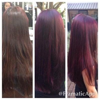 before and after of my color and cut