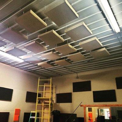 Professional acoustic cloud installed by Perfect Wave Productions!