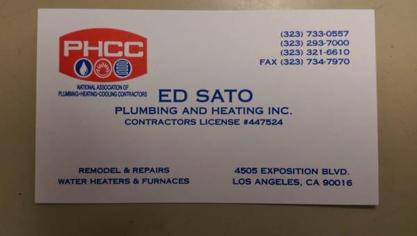 Ed Sato Plumbing & Heating