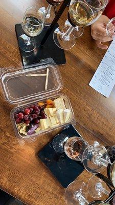 Charcuterie Box and two wine flights