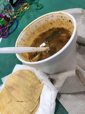 Menudo blanco o rojo con su  salsa deliciosa