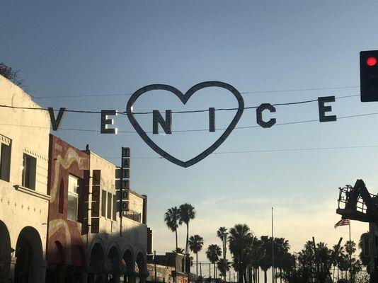 The Venice sign is down the street, next to our storefront