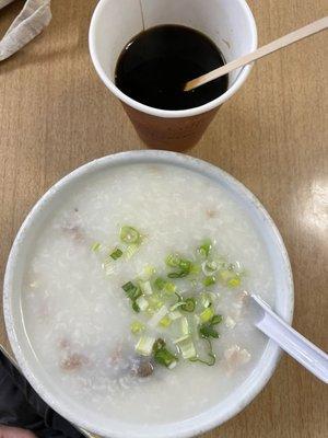 Congee and coffee